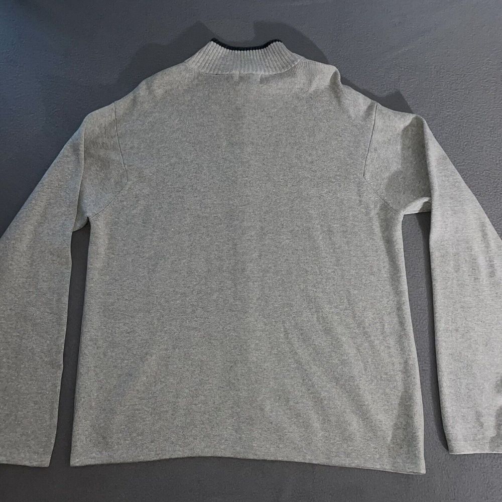 Arrow Sweater Mens XL Full Zip Sweatshirt Collar Stripped Black Jacket‎ - Picture 3 of 5